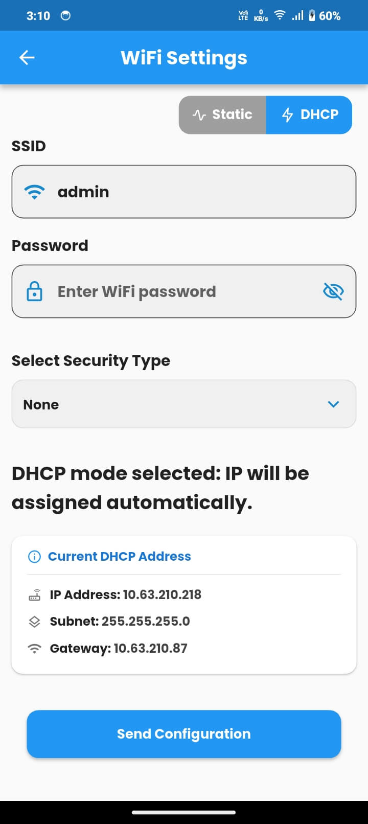 Wi‑Fi settings